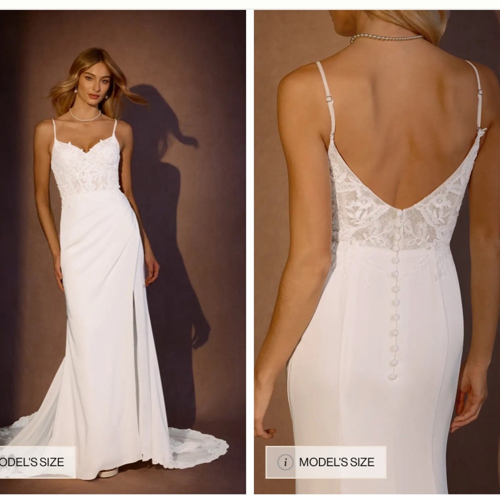 Azazie White Lace Wedding Dress